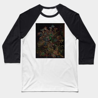 Black Panther Art - Flower Bouquet with Glowing Edges 19 Baseball T-Shirt